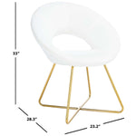 Safavieh Aliena Accent Chair , ACH7501 - Ivory / Gold