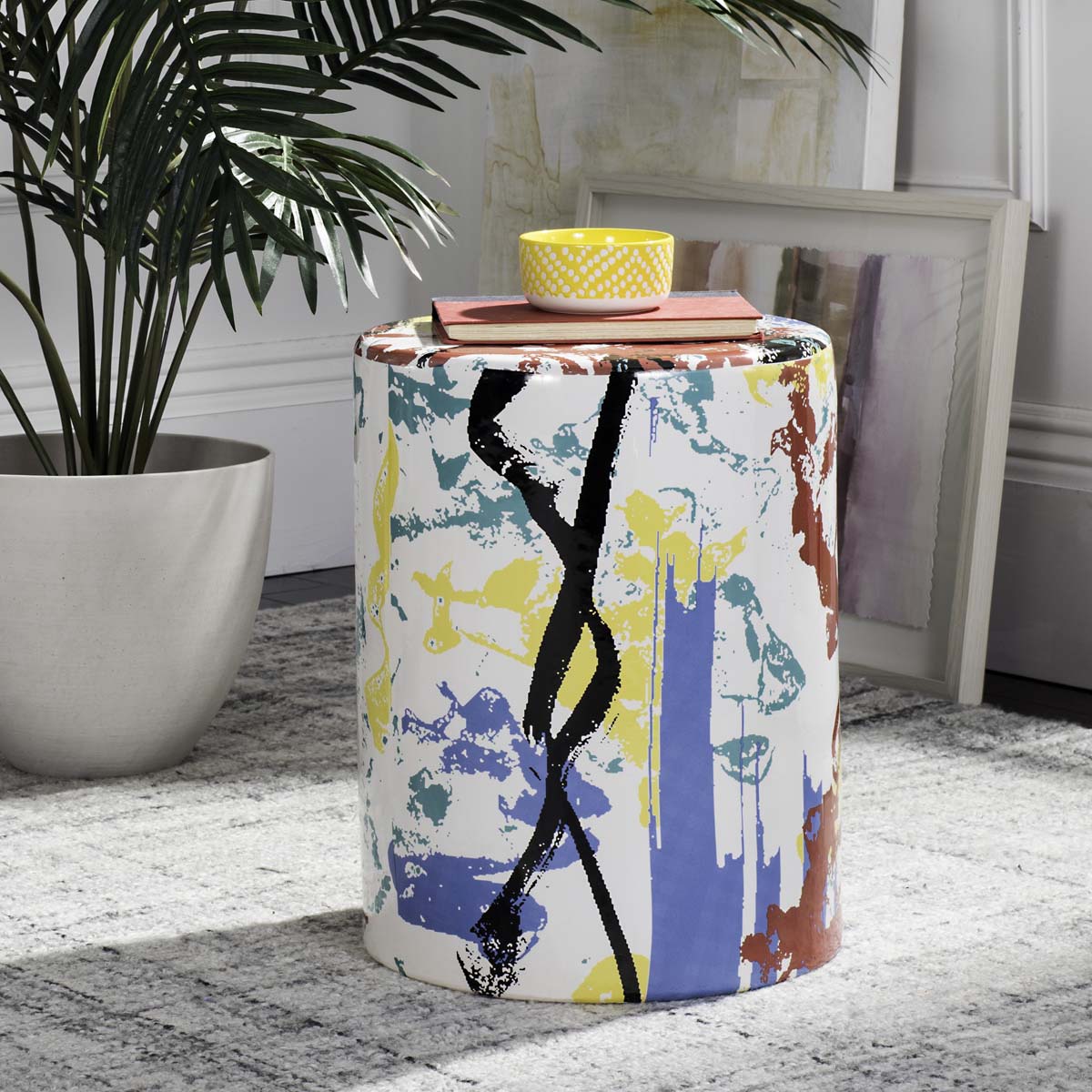 Safavieh Kes Multicolor Garden Stool - Default Title