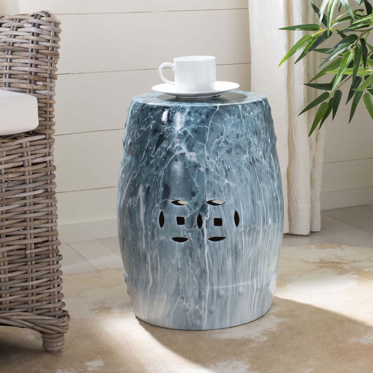 Safavieh Gilroy Marble Garden Stool - Default Title