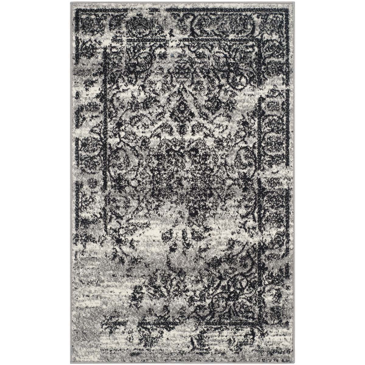 Safavieh Adirondack 101 Rug, Silver, ADR101 - Silver / Black