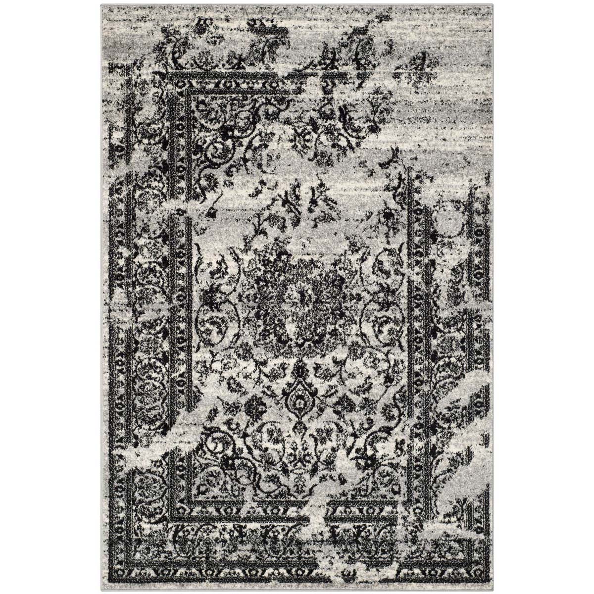 Safavieh Adirondack 101 Rug, Silver, ADR101 - Silver / Black