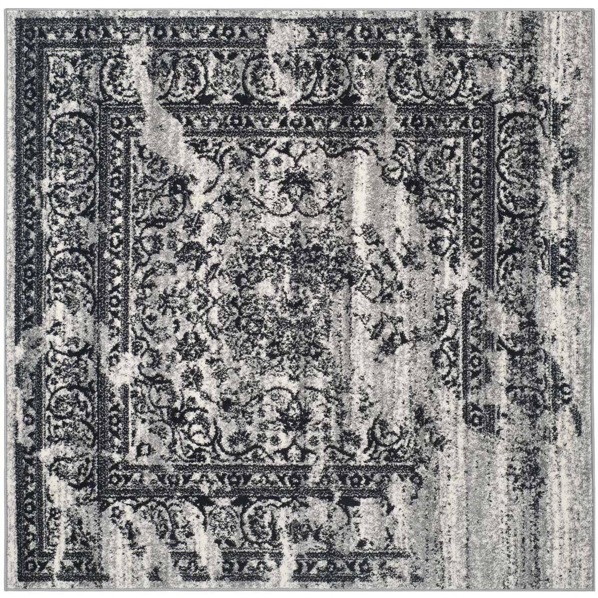 Safavieh Adirondack 101 Rug, Silver, ADR101 - Silver / Black