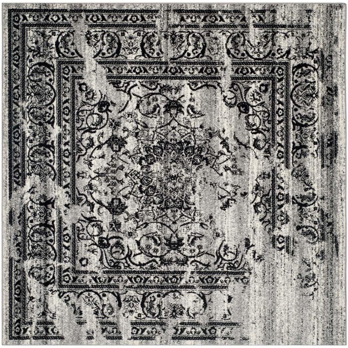 Safavieh Adirondack 101 Rug, Silver, ADR101 - Silver / Black