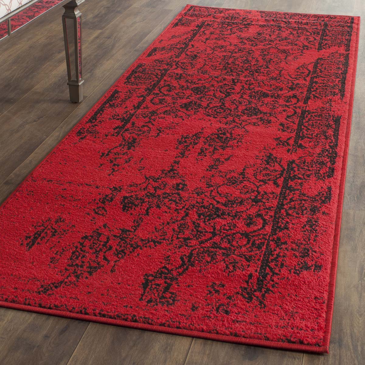 Safavieh Adirondack 101 Rug, Black, ADR101 - Red / Black