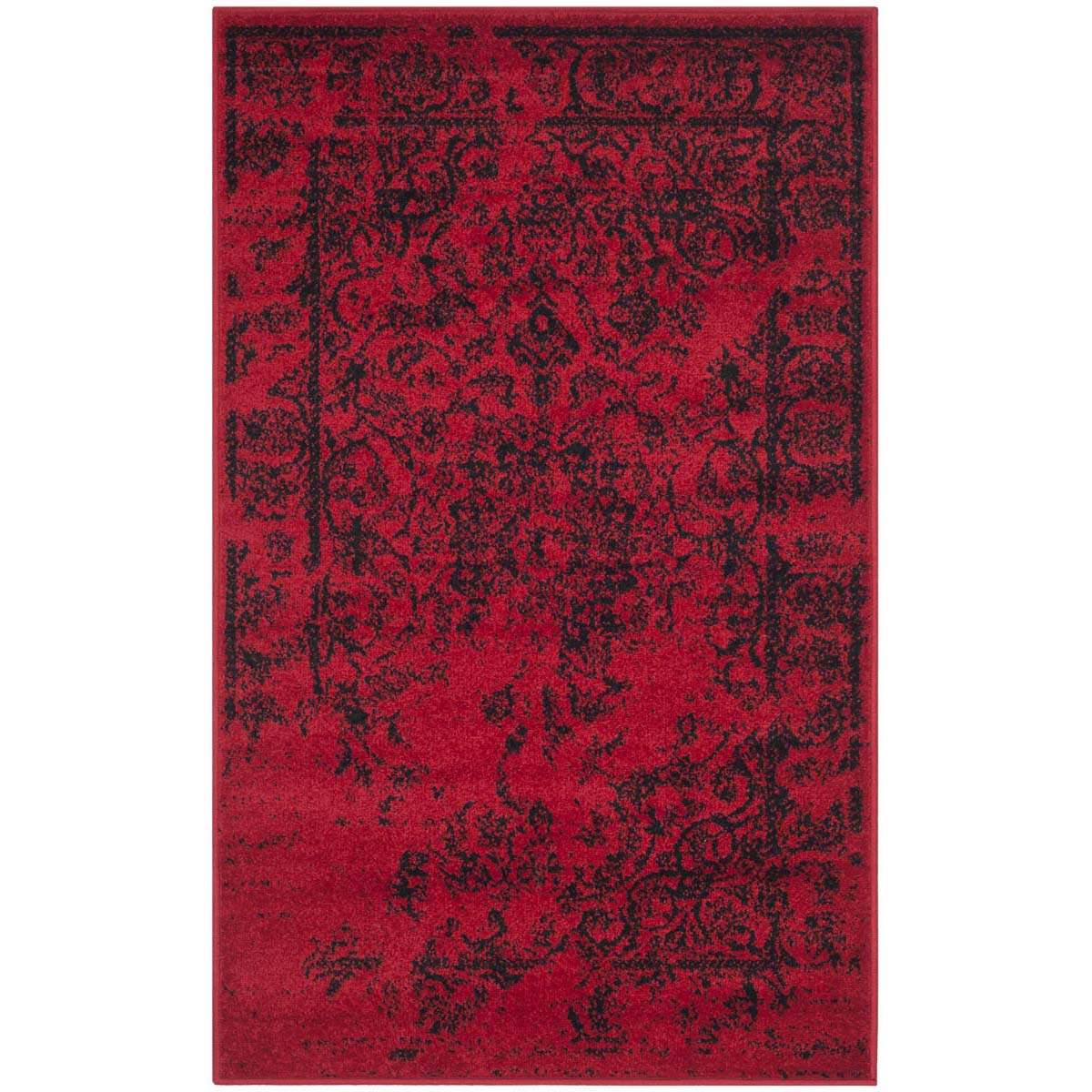 Safavieh Adirondack 101 Rug, Black, ADR101 - Red / Black