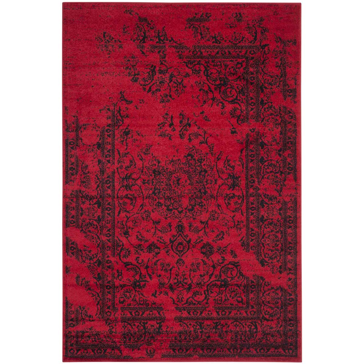 Safavieh Adirondack 101 Rug, Black, ADR101 - Red / Black