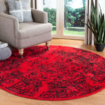 Safavieh Adirondack 101 Rug, Black, ADR101 - Red / Black