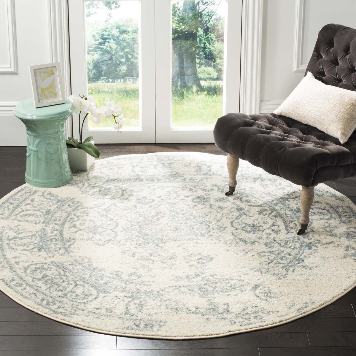 Safavieh Adirondack 101 Rug, Grey, ADR101 - Ivory / Slate