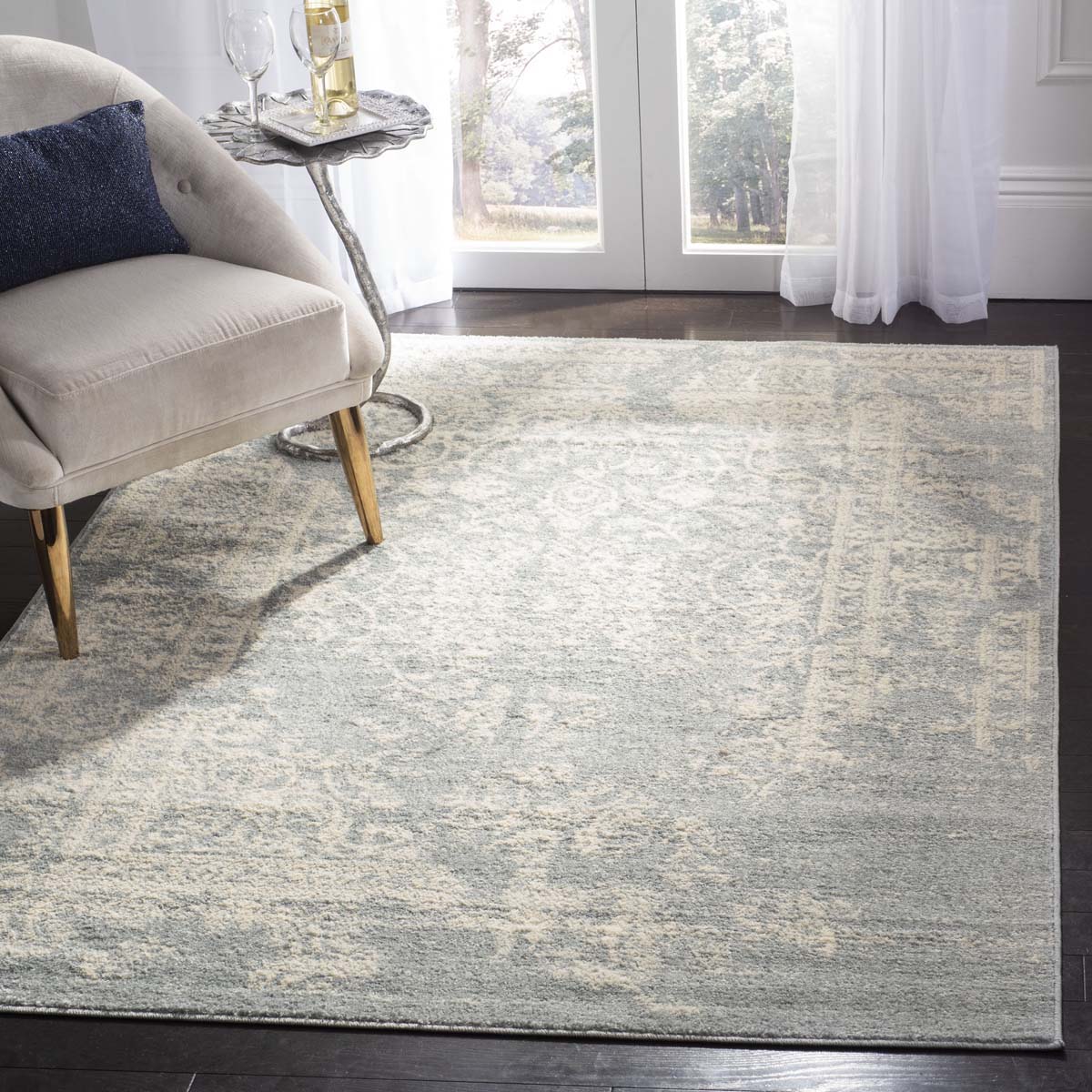 Safavieh Adirondack 101 Rug, Grey, ADR101 - Slate / Ivory