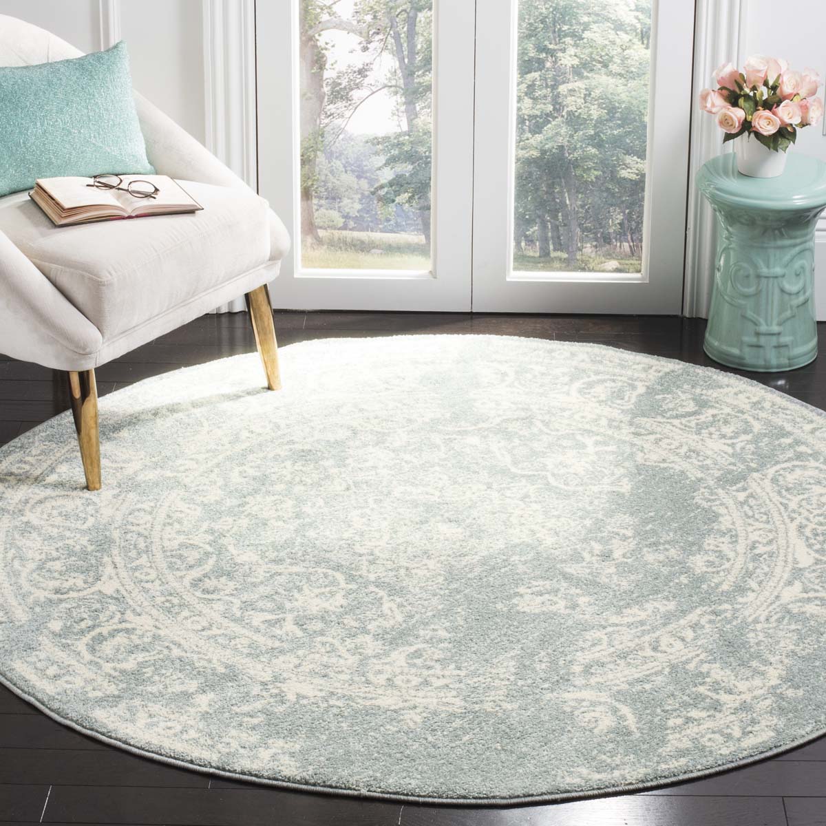 Safavieh Adirondack 101 Rug, Grey, ADR101 - Slate / Ivory