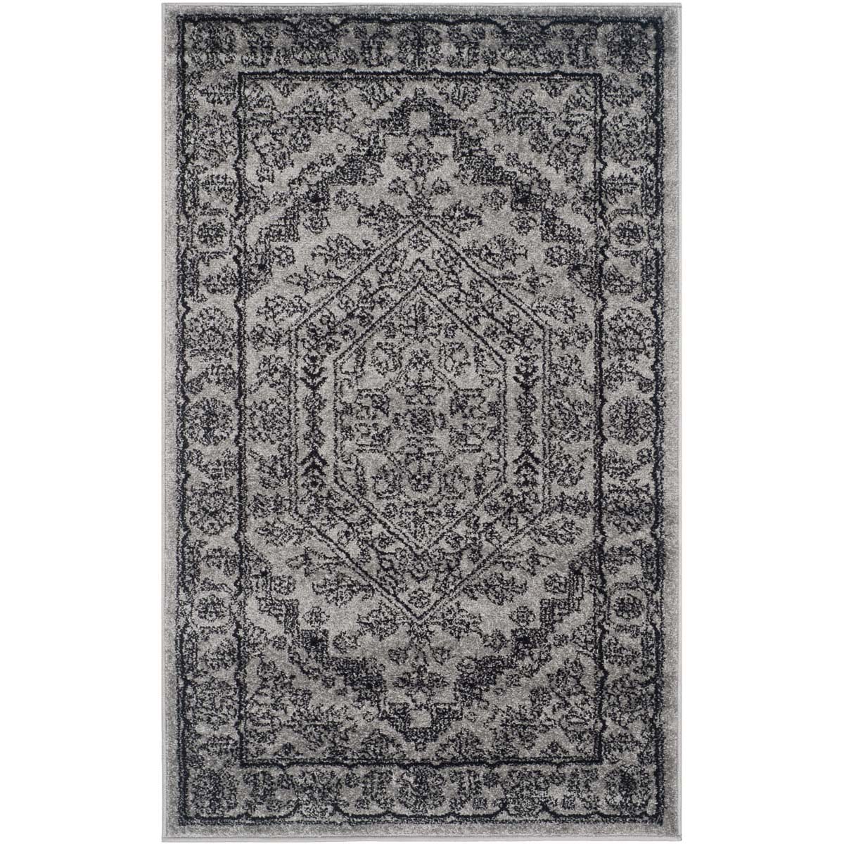 Safavieh Adirondack 108 Rug, Silver, ADR108 - Silver / Black