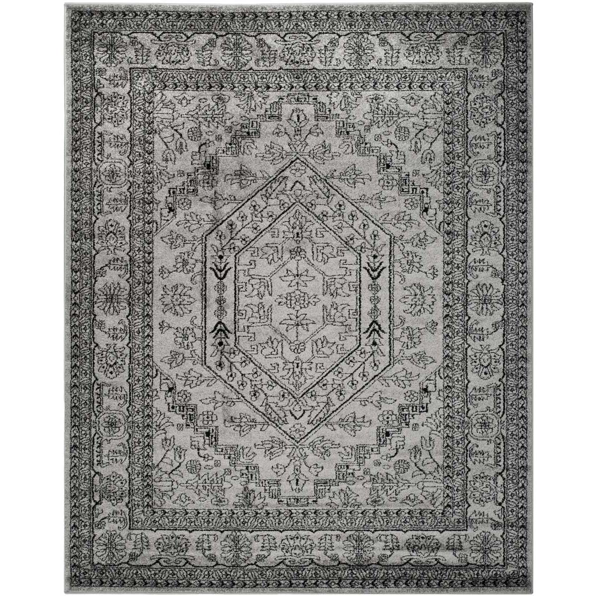 Safavieh Adirondack 108 Rug, Silver, ADR108 - Silver / Black