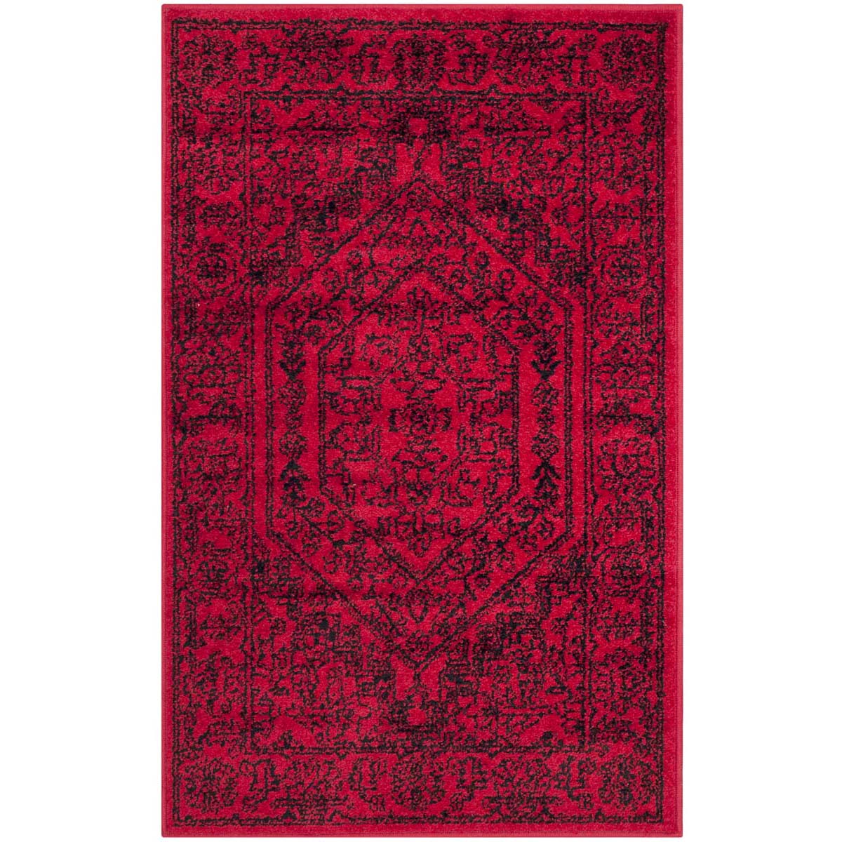 Safavieh Adirondack 108 Rug, Black, ADR108 - Red / Black