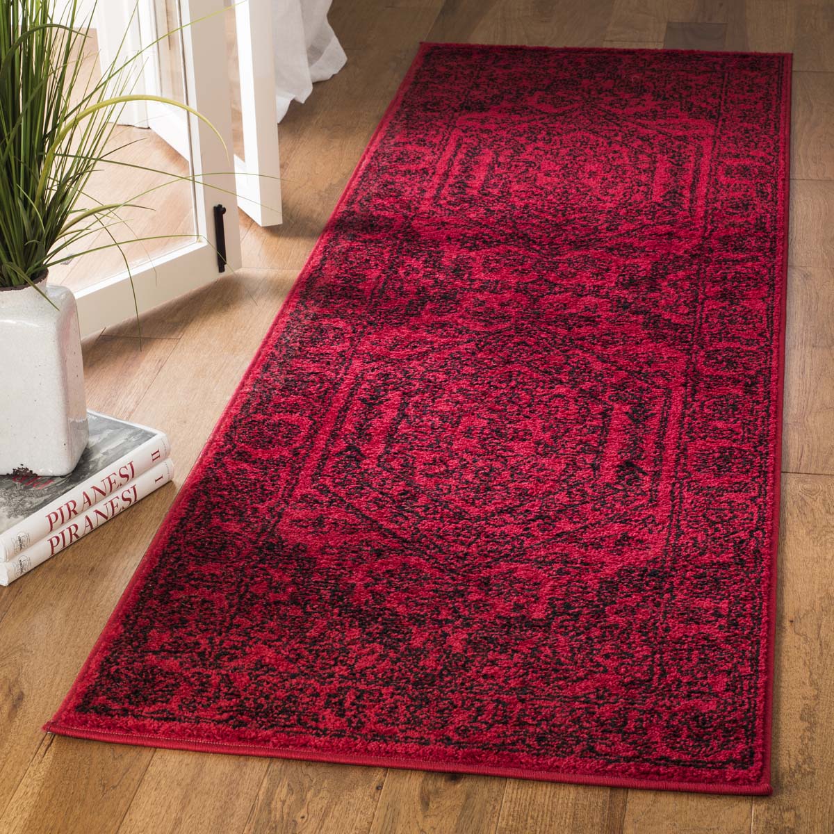 Safavieh Adirondack 108 Rug, Black, ADR108 - Red / Black