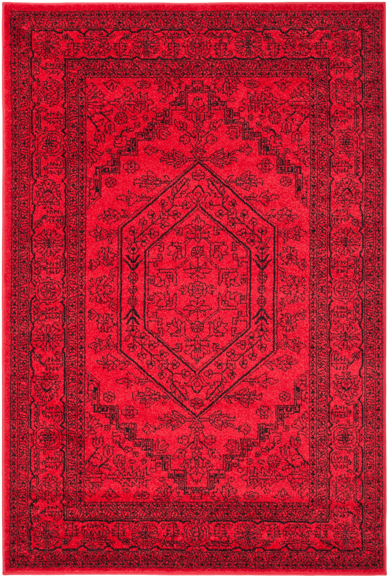 Safavieh Adirondack 108 Rug, Black, ADR108 - Red / Black