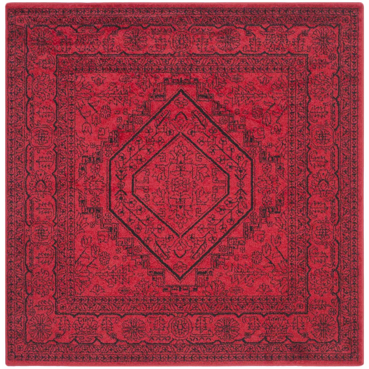 Safavieh Adirondack 108 Rug, Black, ADR108 - Red / Black