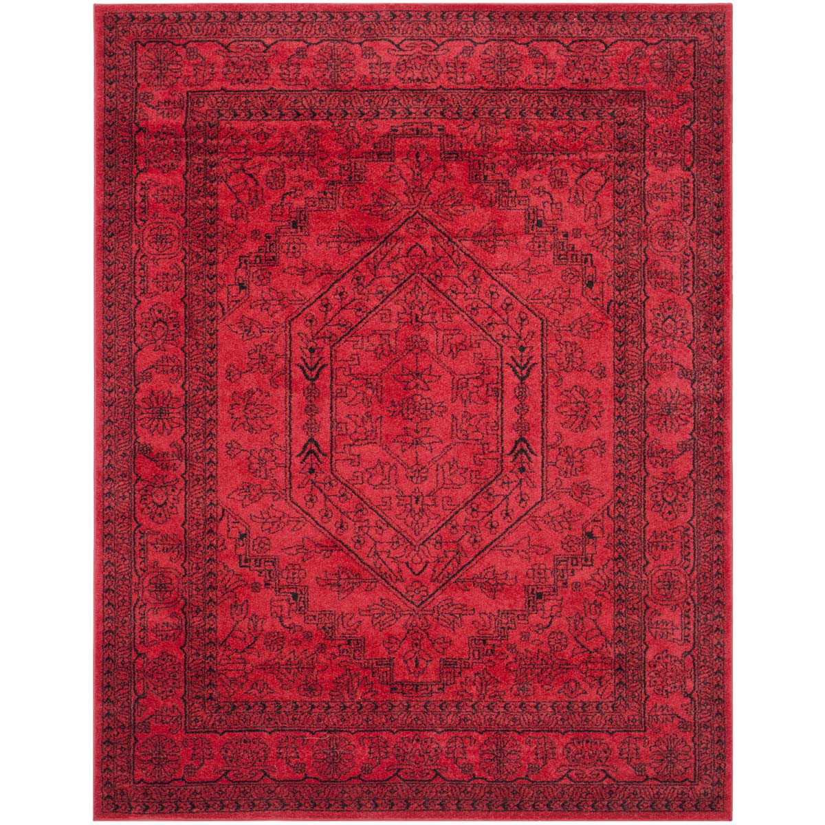 Safavieh Adirondack 108 Rug, Black, ADR108 - Red / Black