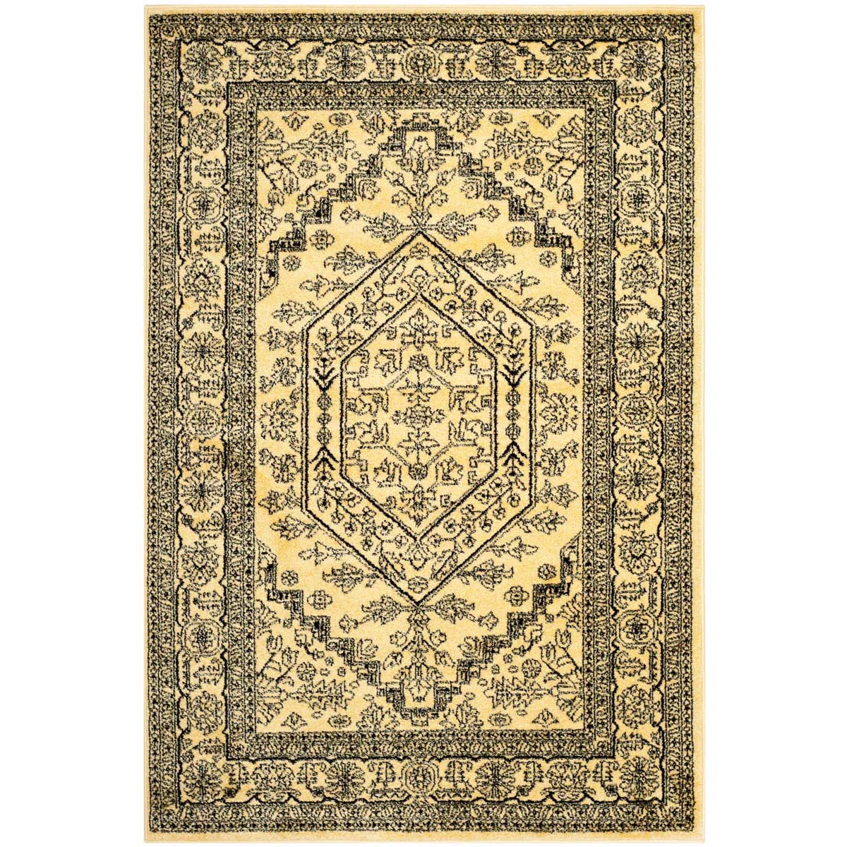 Safavieh Adirondack 108 Rug, Black, ADR108 - Gold / Black