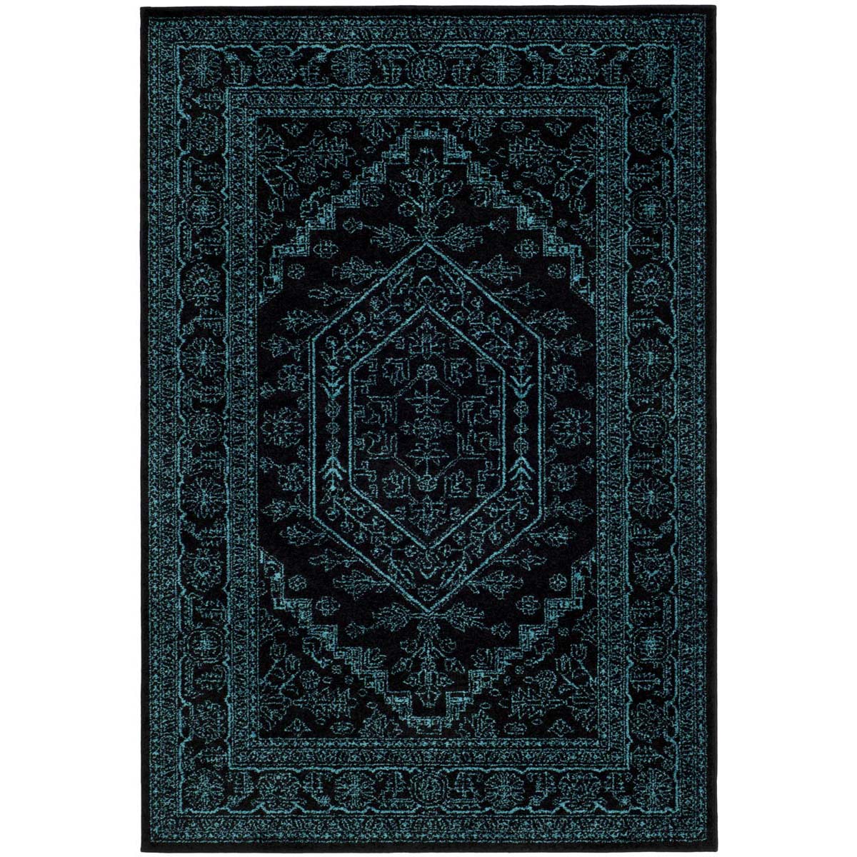 Safavieh Adirondack 108 Rug, Black, ADR108 - Black / Teal