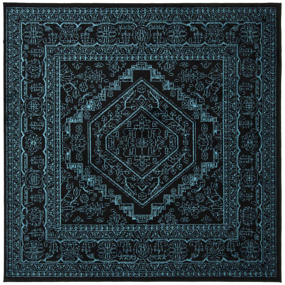 Safavieh Adirondack 108 Rug, Black, ADR108 - Black / Teal