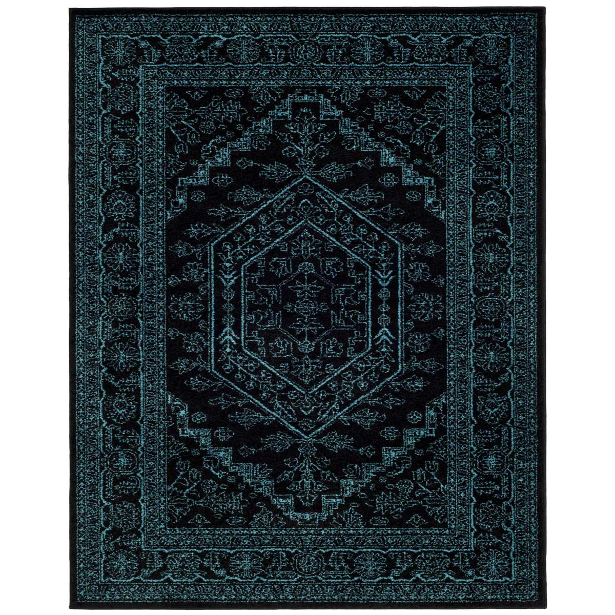 Safavieh Adirondack 108 Rug, Black, ADR108 - Black / Teal