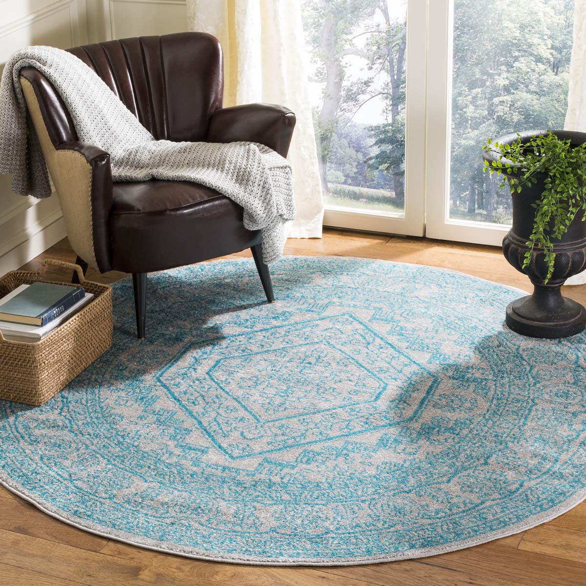 Safavieh Adirondack 108 Rug, Grey, ADR108 - Light Grey / Teal