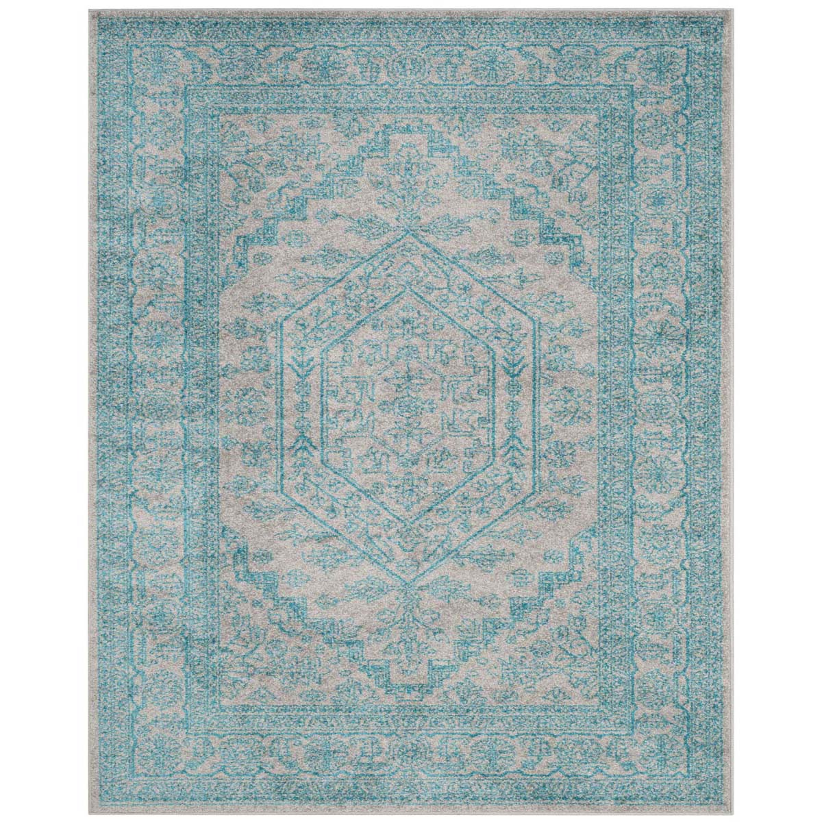 Safavieh Adirondack 108 Rug, Grey, ADR108 - Light Grey / Teal