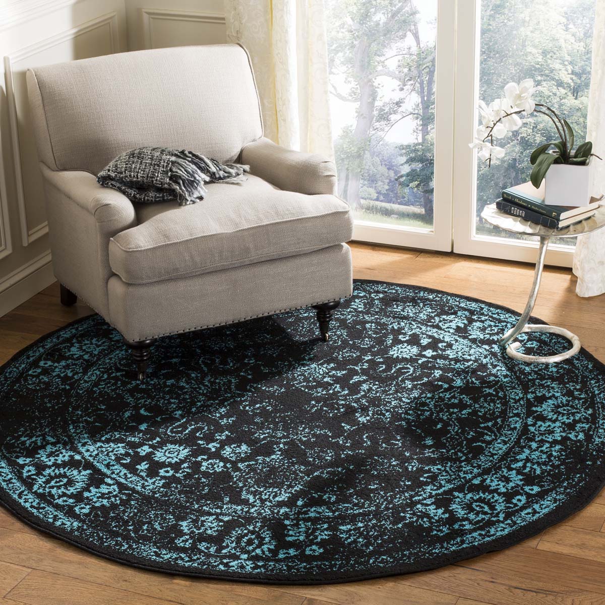 Safavieh Adirondack 109 Rug, Black, ADR109 - Black / Teal