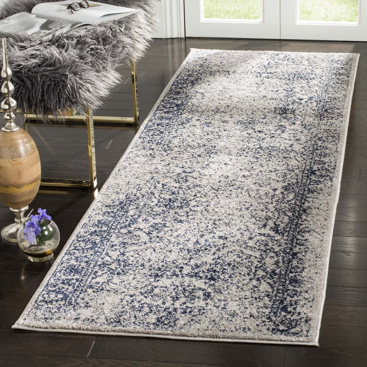 Safavieh Adirondack 109 Rug, Grey, ADR109 - Grey / Navy