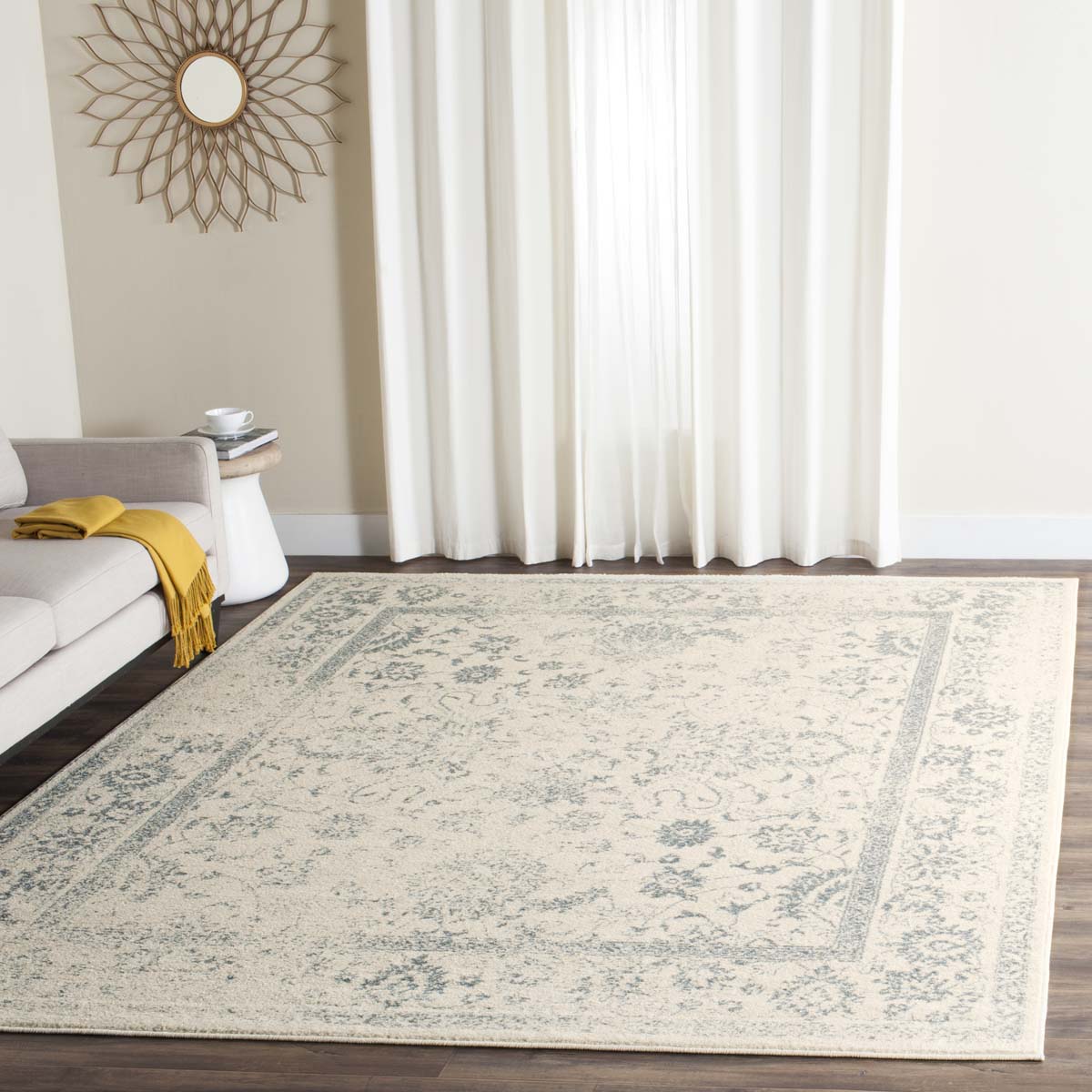 Safavieh Adirondack 109 Rug, White, ADR109 - Ivory / Slate