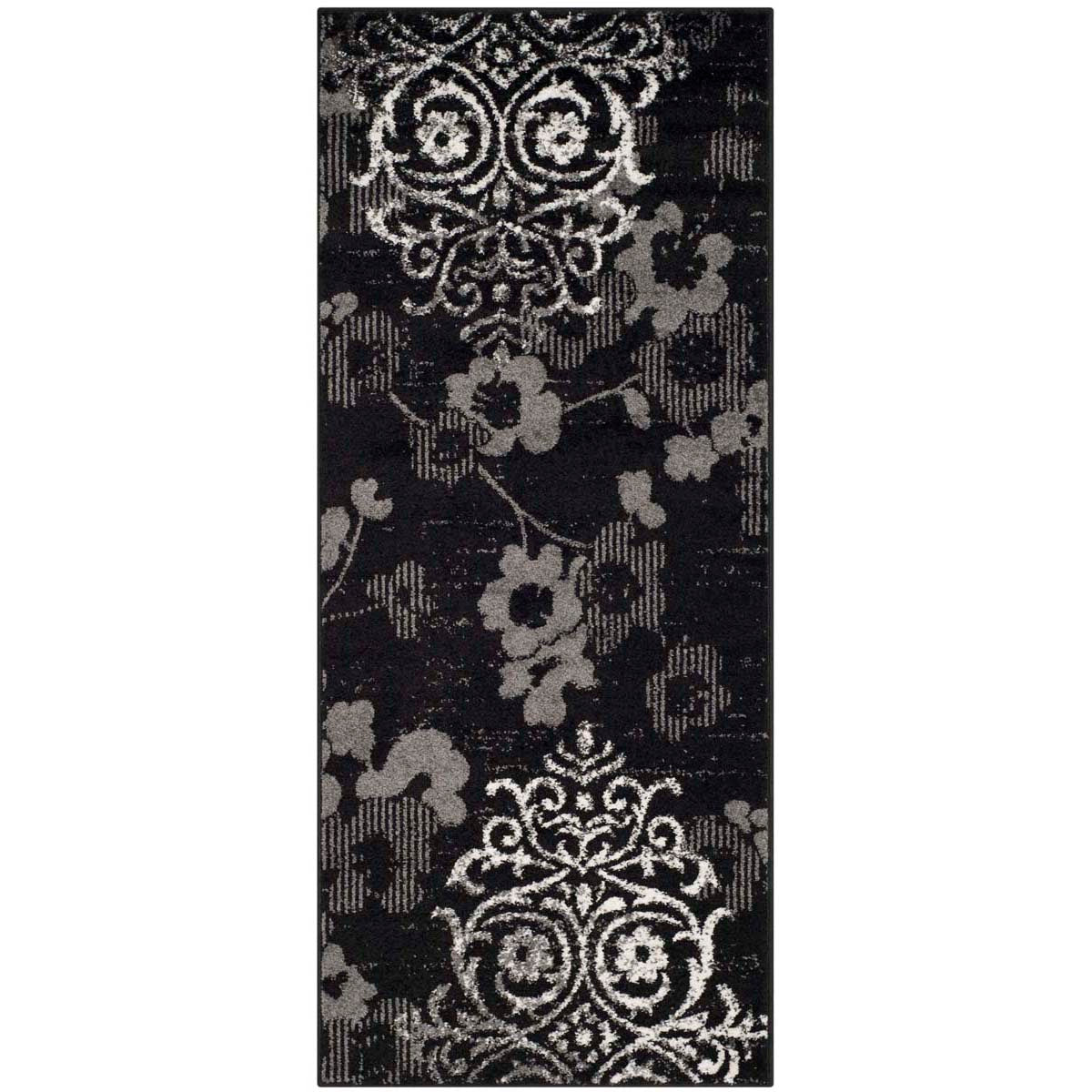 safavieh adirondack 114 black rug, adr114 - Black / Silver