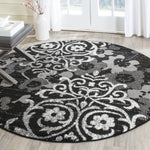 safavieh adirondack 114 black rug, adr114 - Black / Silver