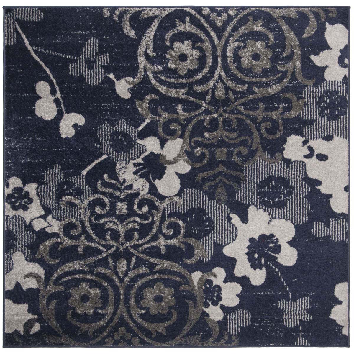 Safavieh Adirondack 114 Rug, Blue, ADR114 - Navy / Silver