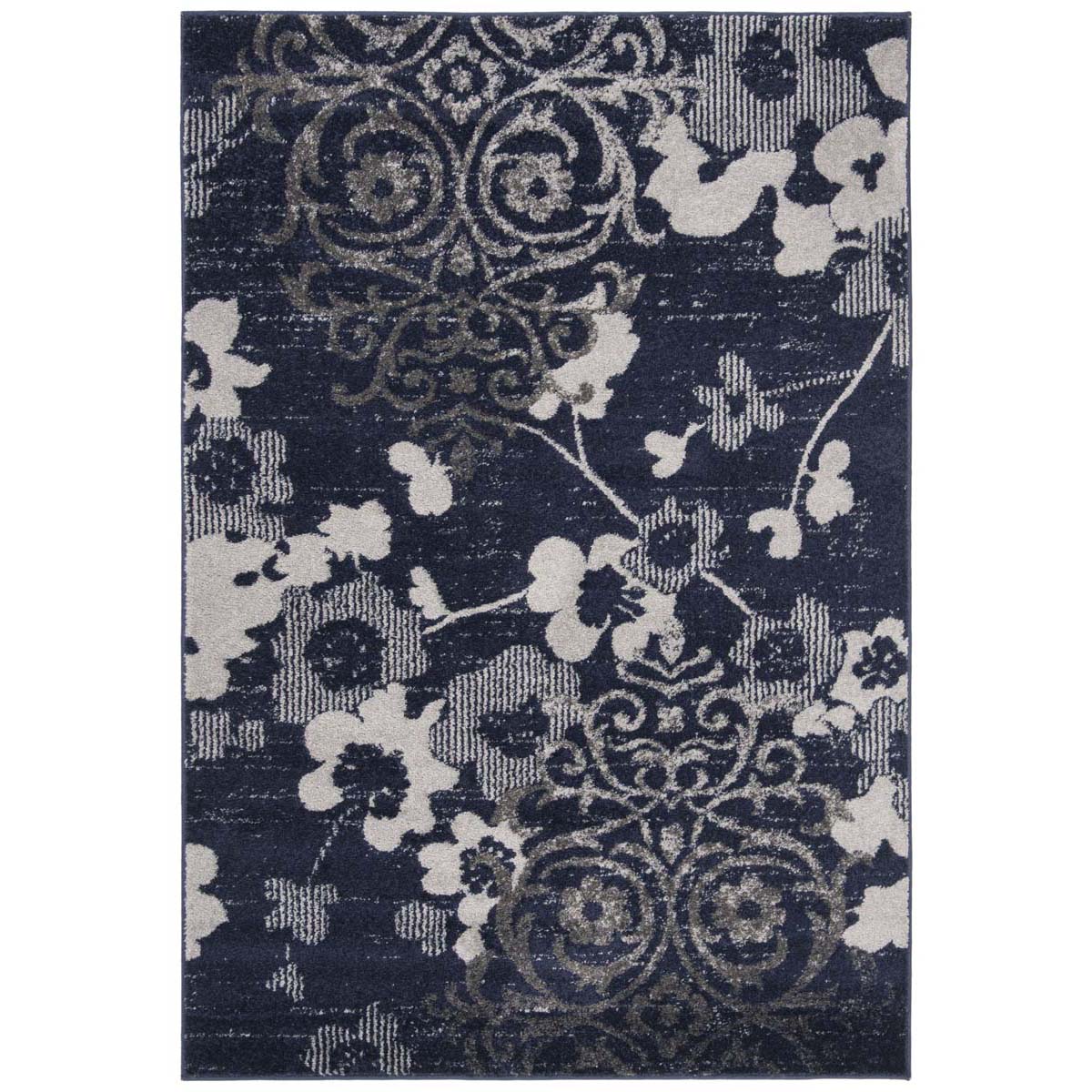 Safavieh Adirondack 114 Rug, Blue, ADR114 - Navy / Silver