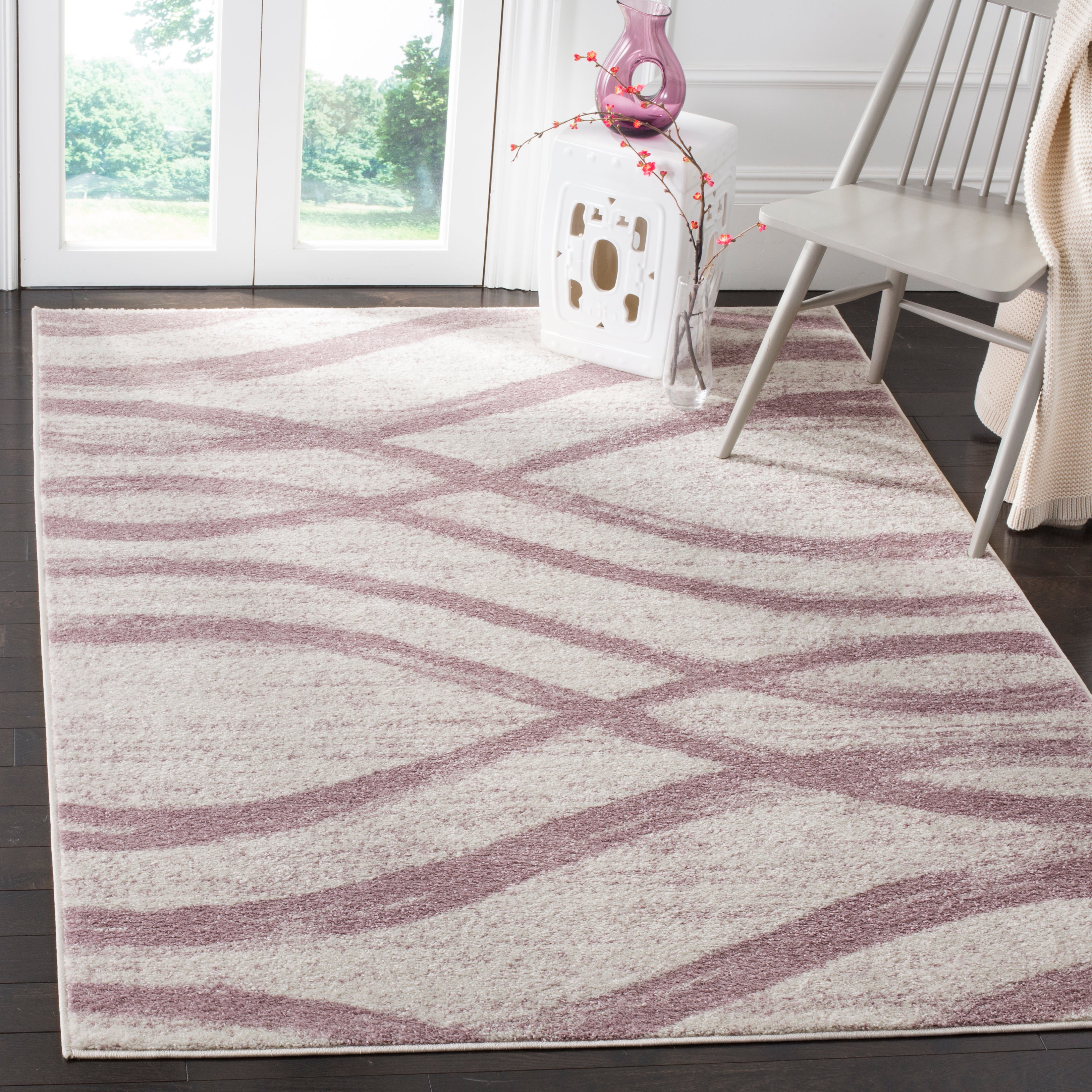 Safavieh Adirondack 125 Rug, White, ADR125 - Cream / Purple