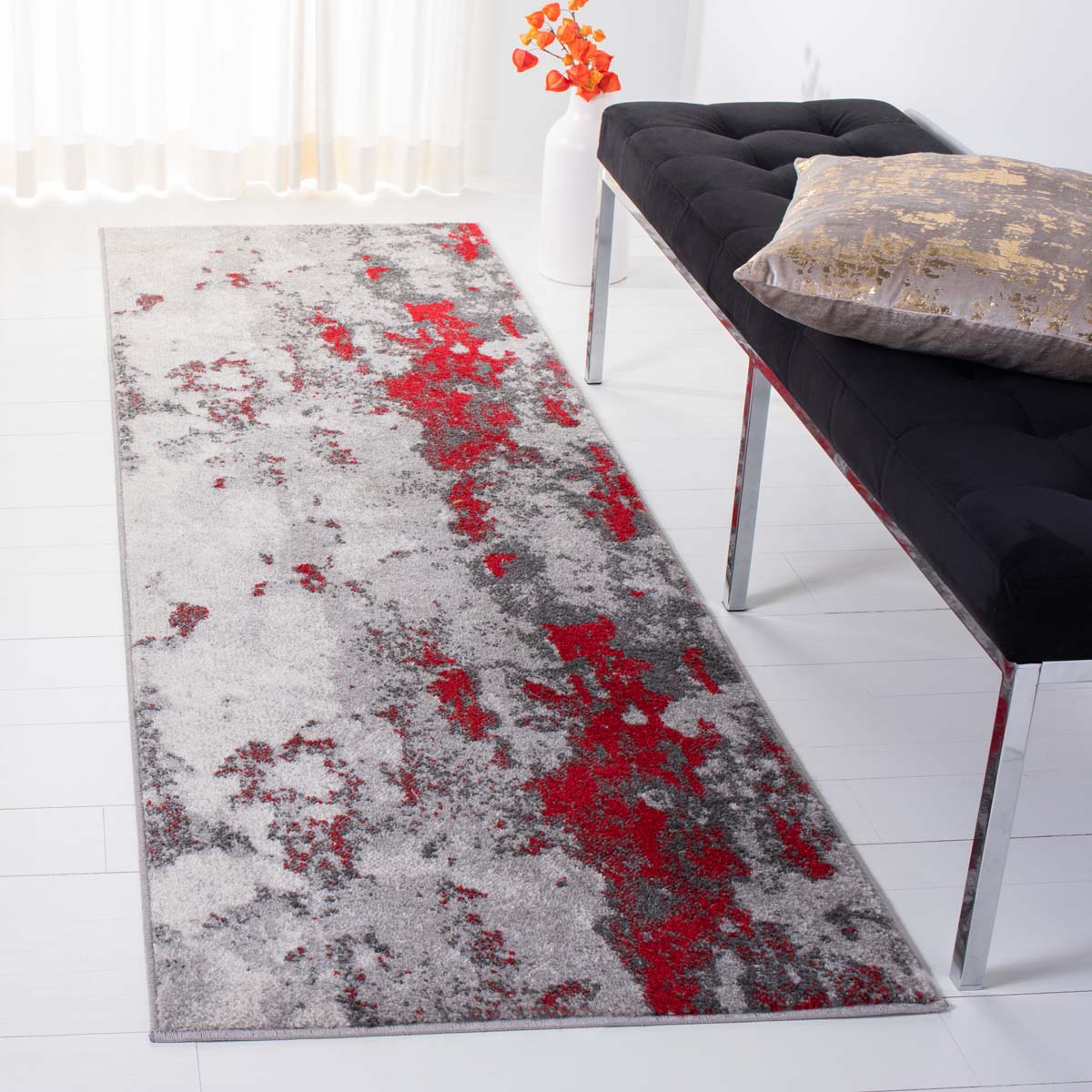 Safavieh Adirondack 134 Rug, Grey, ADR134 - Red / Grey