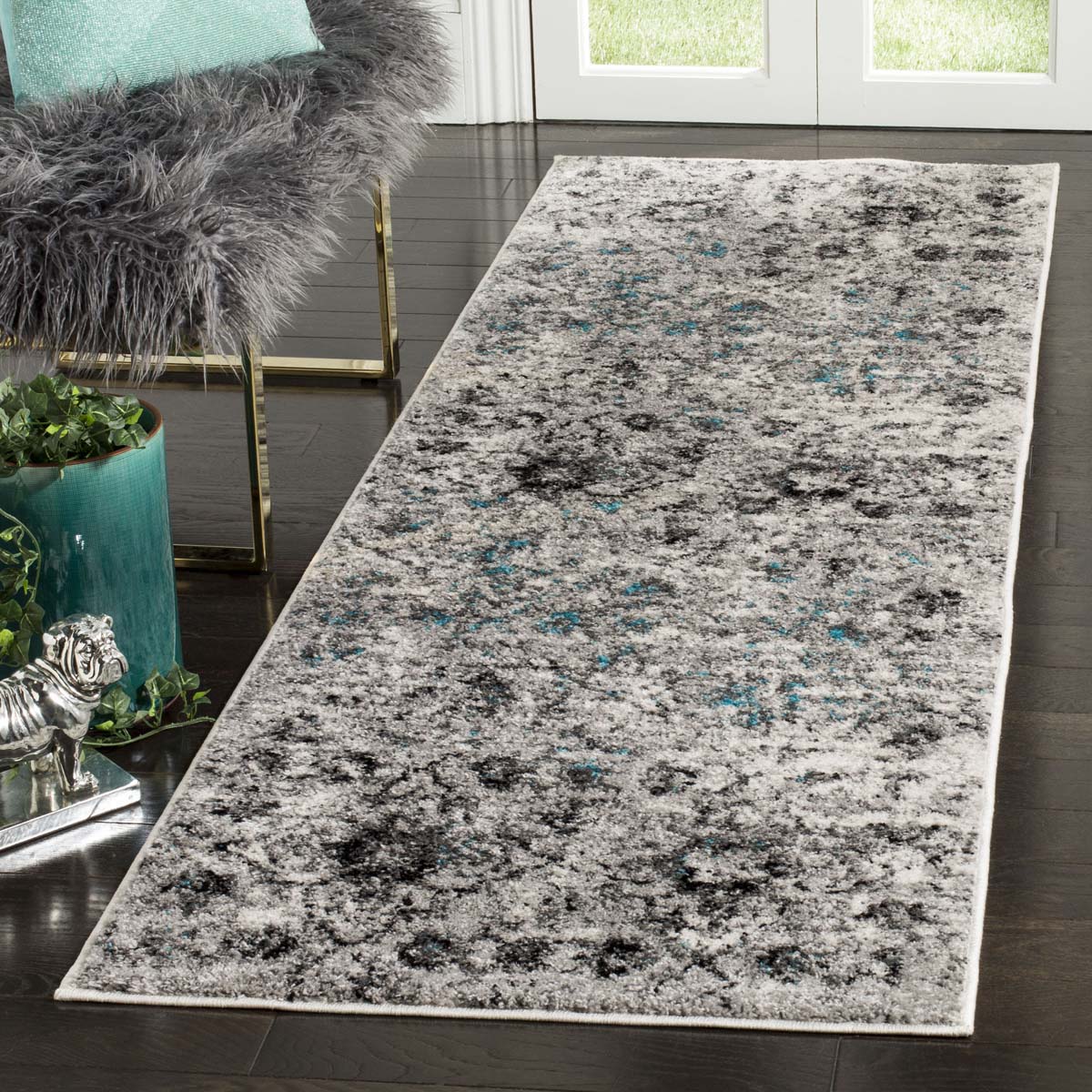 Safavieh Adirondack 135 Rug, ADR135 - GREY / BLACK