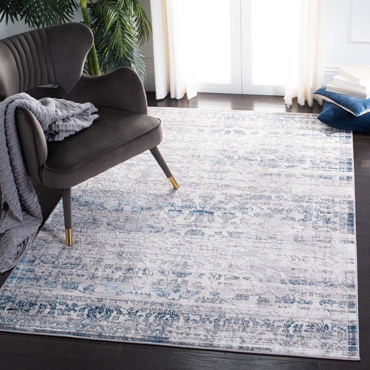 Safavieh AMELIA 217 Rug, ALA217 - GREY / BLUE