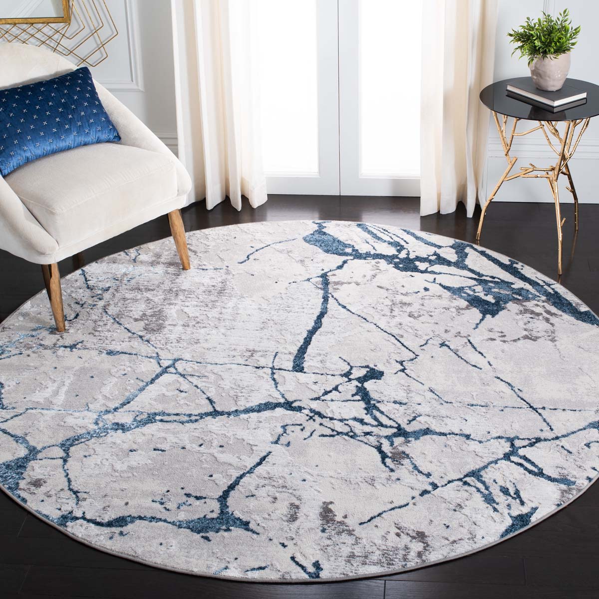 Safavieh Amelia 293 Rug, Blue, ALA293 - Grey / Blue