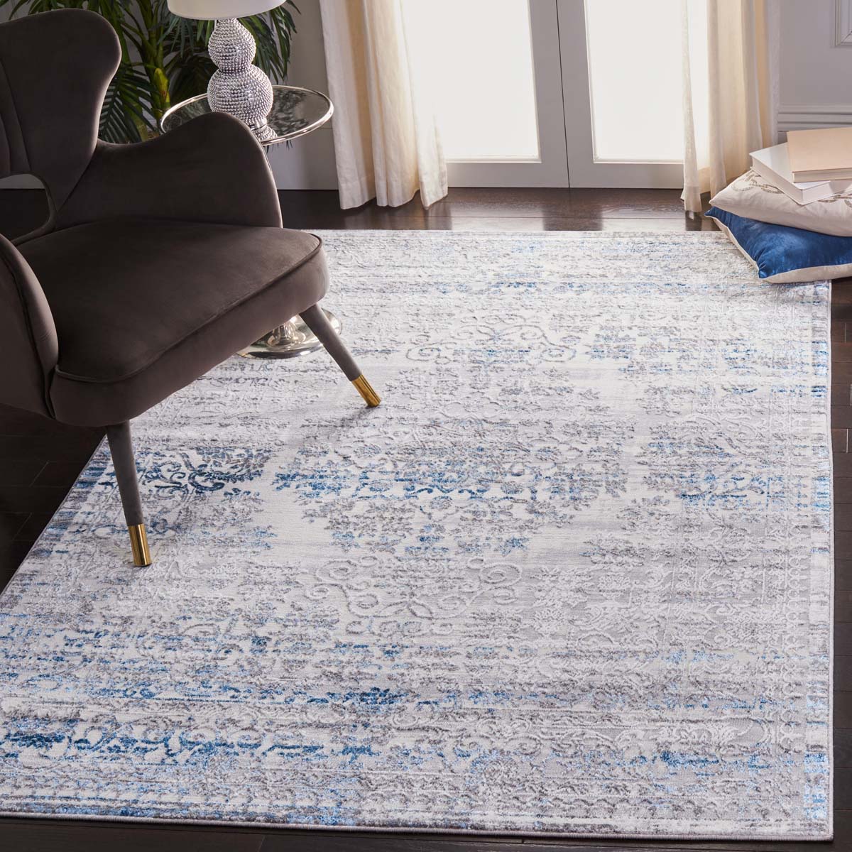 Safavieh AMELIA 298 Rug, ALA298 - GREY / BLUE