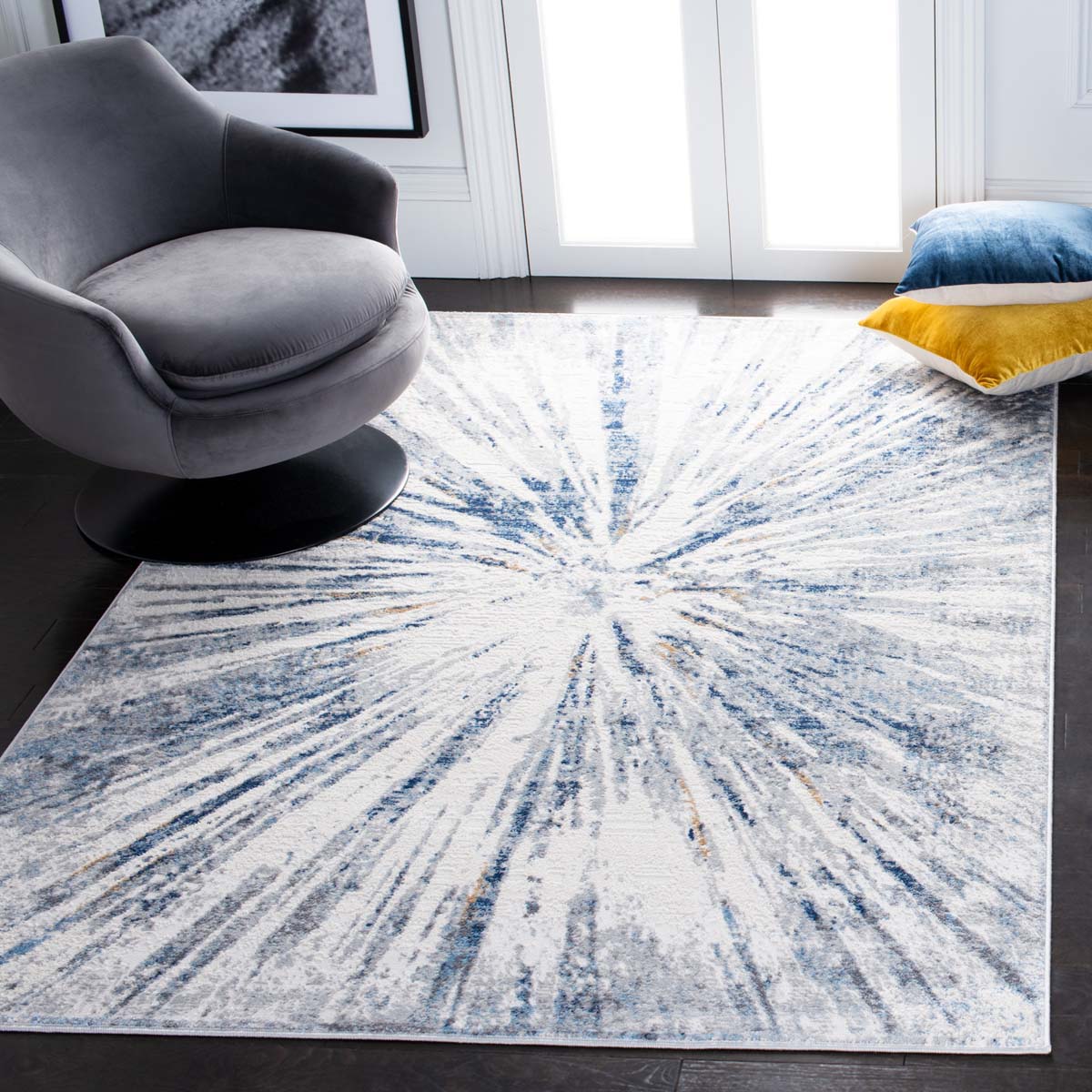 Safavieh AMELIA 449 Rug, ALA449 - GREY / BLUE