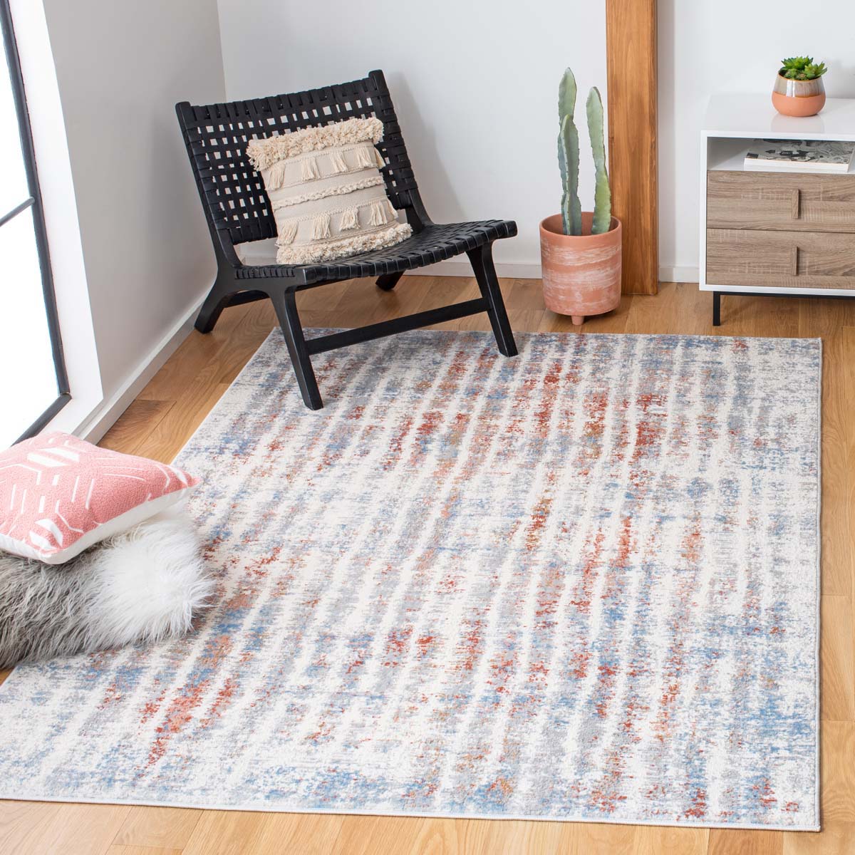 Safavieh AMELIA 456 Rug, ALA456 - GREY / RUST