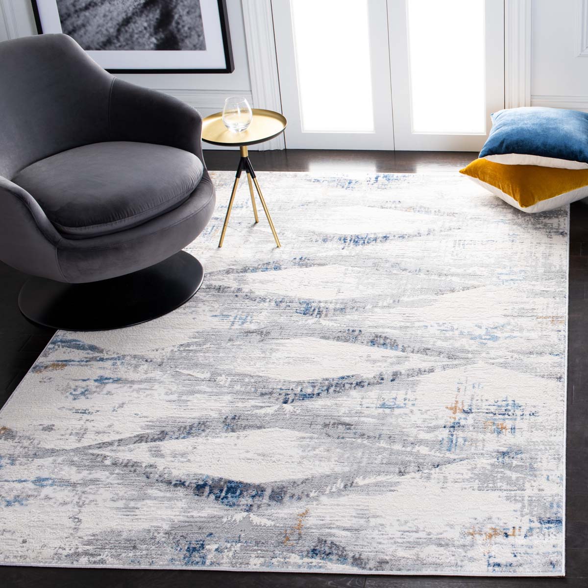 Safavieh AMELIA 478 Rug, ALA478 - IVORY / BLUE