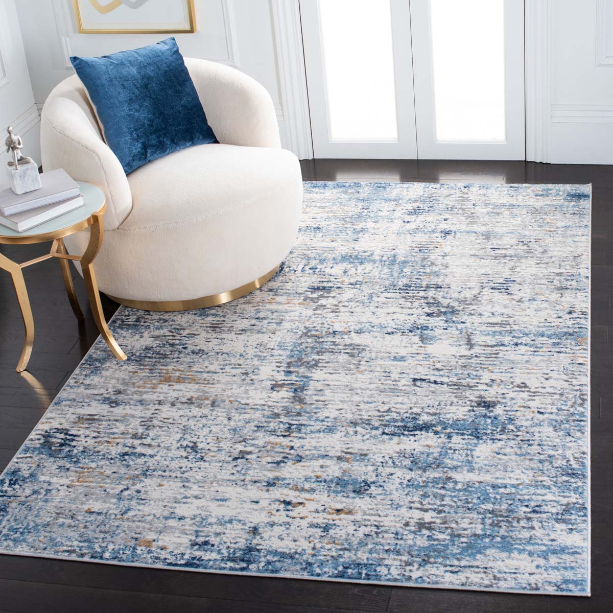 Safavieh AMELIA 487 Rug, ALA487 - IVORY / BLUE