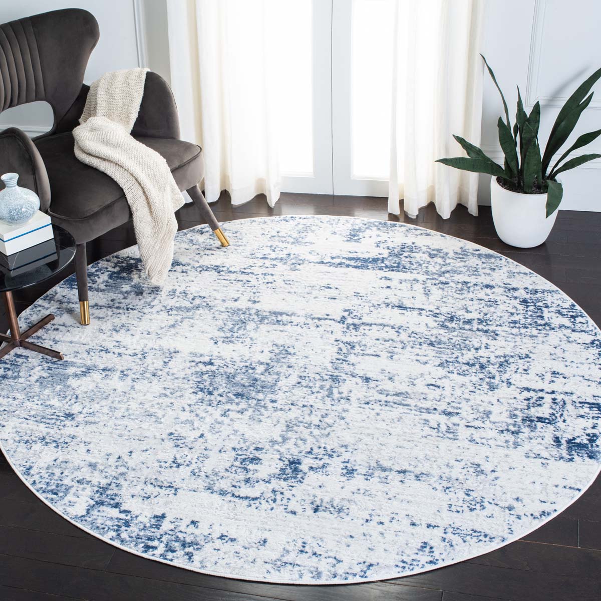 Safavieh AMELIA 700 Rug, ALA700 - IVORY / NAVY