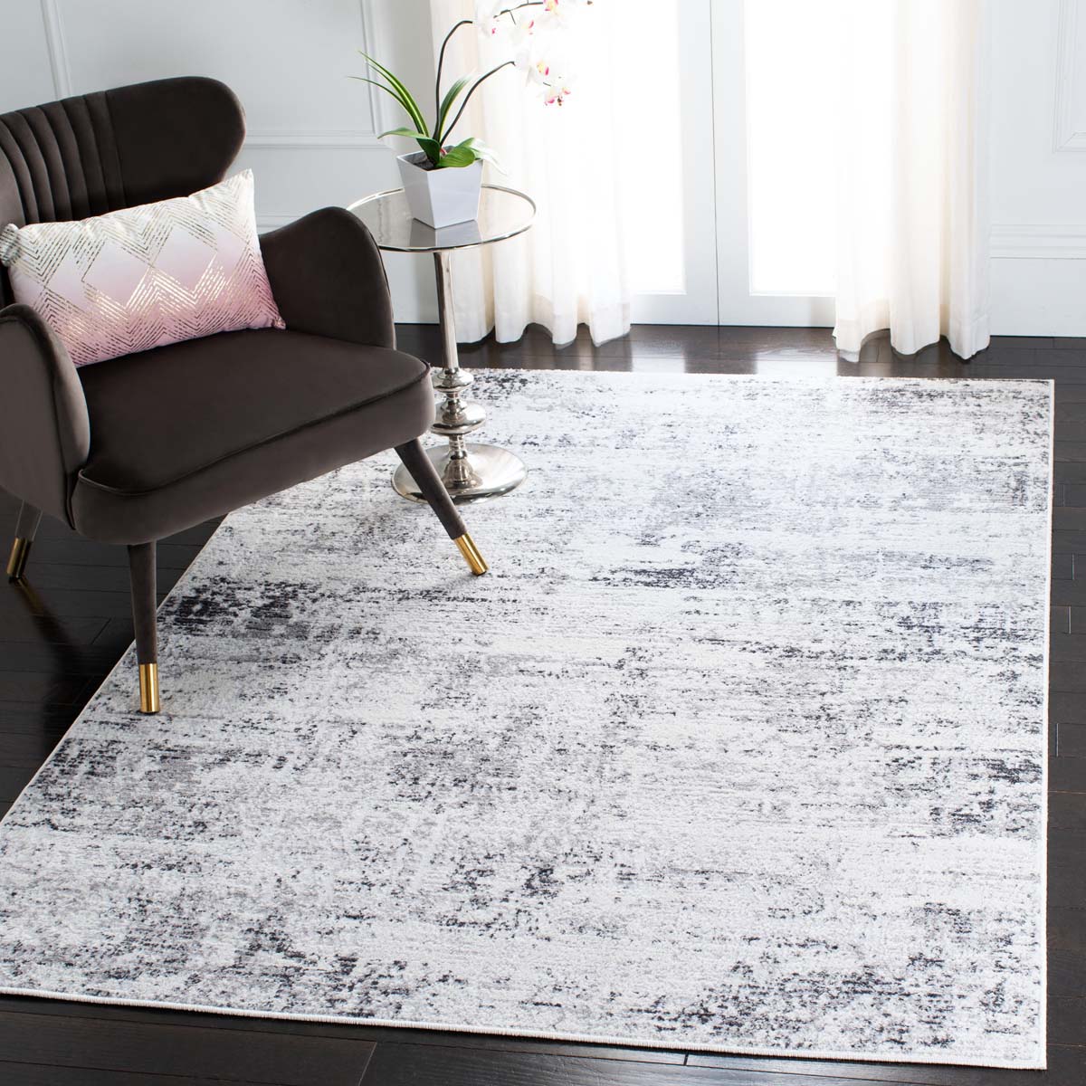 Safavieh AMELIA 700 Rug, ALA700 - IVORY / GREY