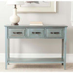 Safavieh Aiden 3 Drawer Console Table , AMH6502 - Barn Blue