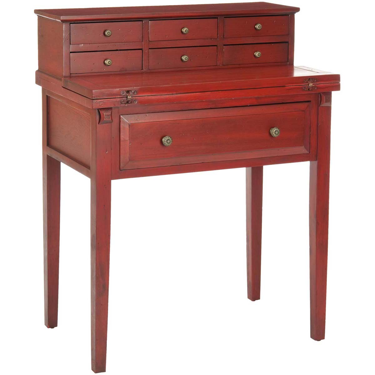 Safavieh Abigail 7 Drawer Fold Down Desk , AMH6520 - Cherry