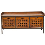 Safavieh Isaac 3 Drawer Wooden Storage Bench , AMH6530 - Honey Oak