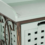 Safavieh Isaac 3 Drawer Wooden Storage Bench , AMH6530 - Dusty Green